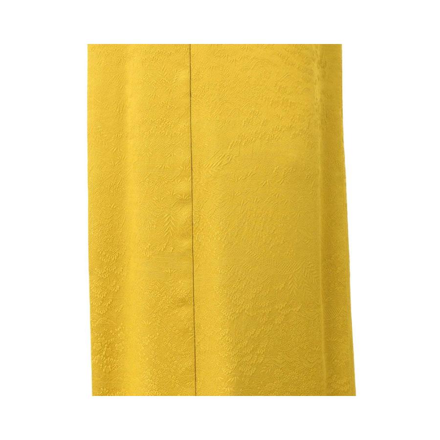 色無地 正絹 加賀友禅 梶山伸作 身丈164.5cm 裄丈67.5cm 木瓜 良品