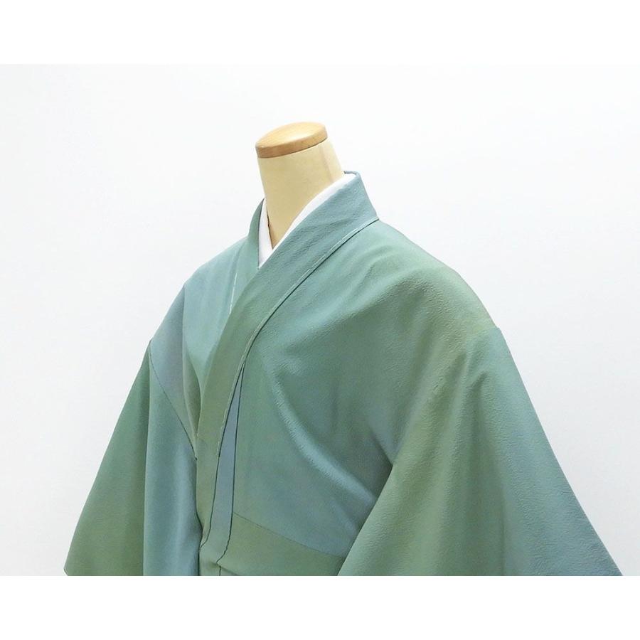 6/単衣 色無地 紋なし 裄丈64.5cm 肩身丈158.5cm 洗える着物