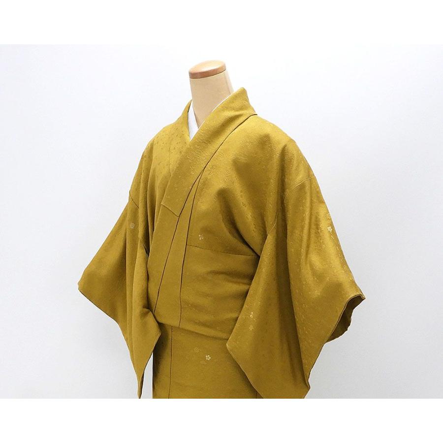 色無地 未使用 正絹 加賀友禅 柿本市郎 天蚕糸 身丈165cm 裄丈64.5cm