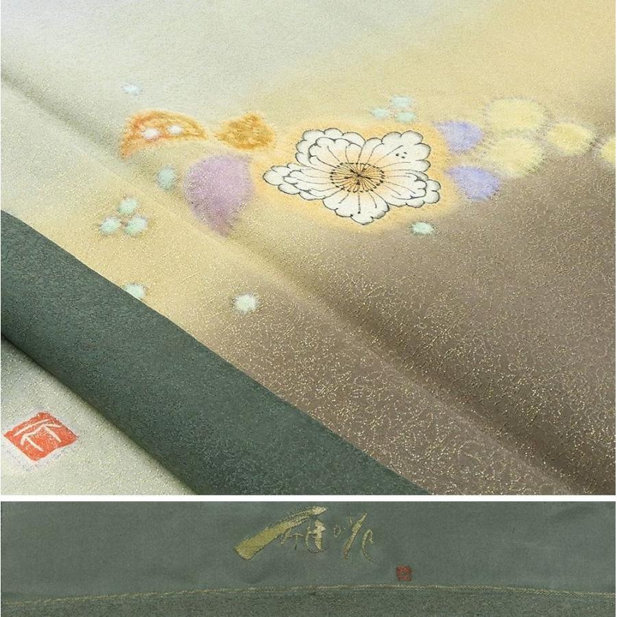 訪問着 正絹 久保田一竹 一竹辻が花 一竹工房 絞り辻が花 身丈166.5cm