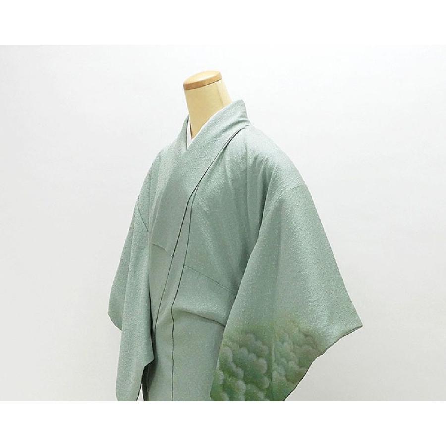 訪問着 正絹 木立模様 身丈156cm 裄丈63.5cm 美品 リサイクル 中古