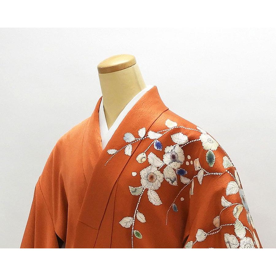 訪問着 正絹 辻が花模様 身丈154cm 裄丈63cm 訪問着 良品 リサイクル 