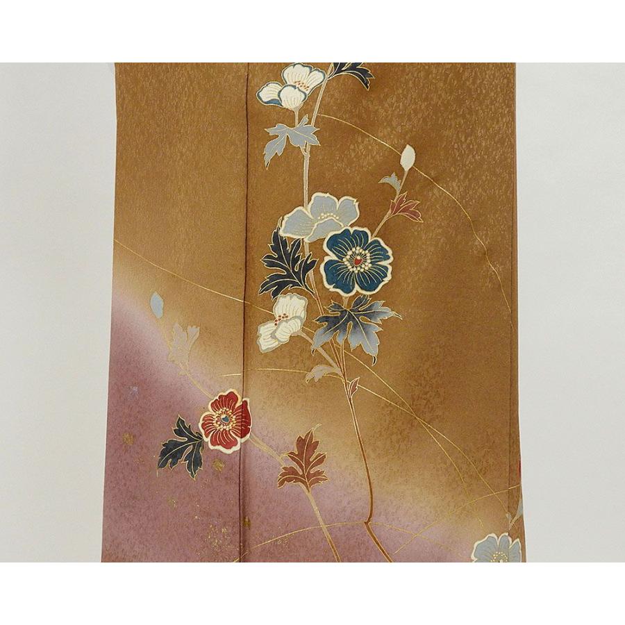 訪問着 正絹 友禅作家 千地泰弘作 身丈157cm 裄丈63.5cm リサイクル