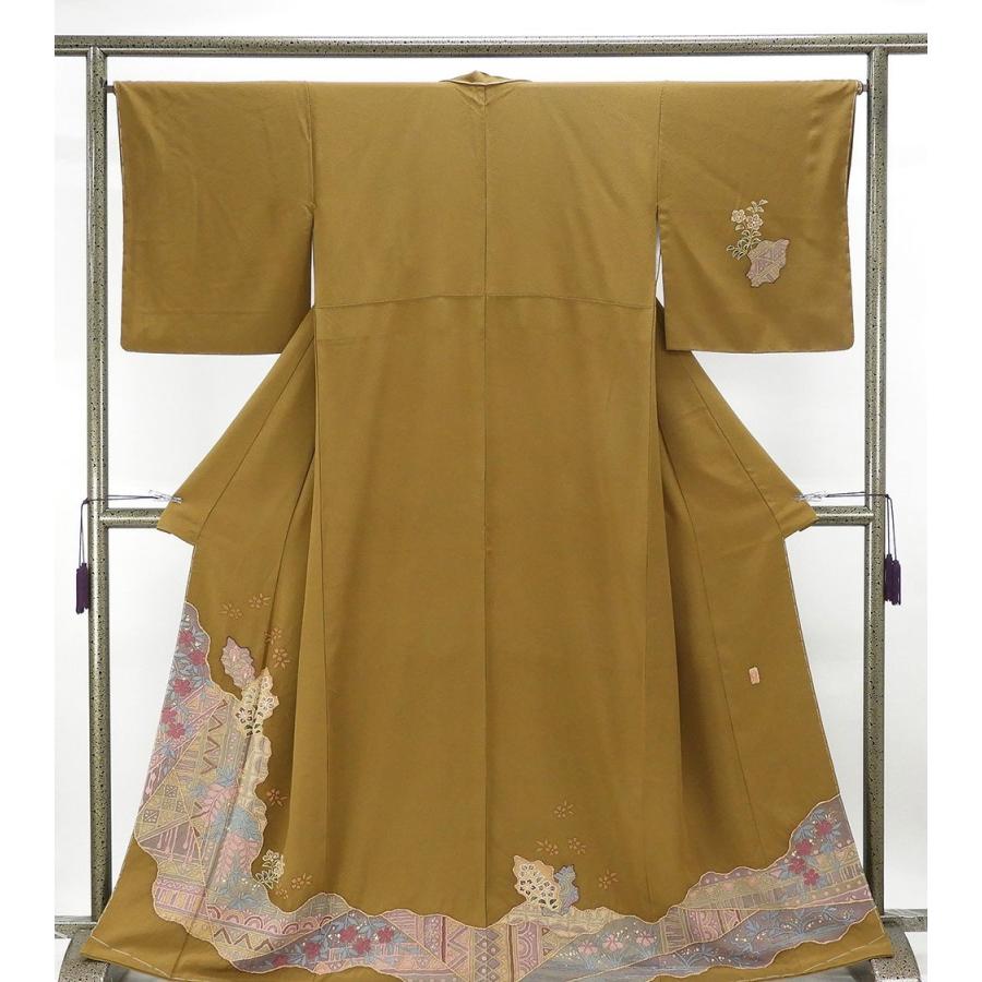 訪問着 未着用美品 正絹 桐屋翠山工房 絞り辻が花 身丈163.5cm 裄丈 