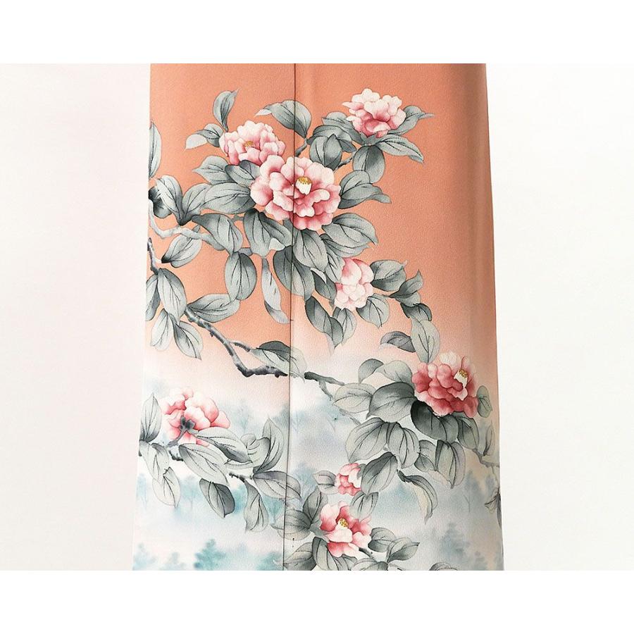 古典柄＊】ライトグレーの訪問着 桜橘菊椿 誰が袖 鼓 正絹 特価☆ 訪問