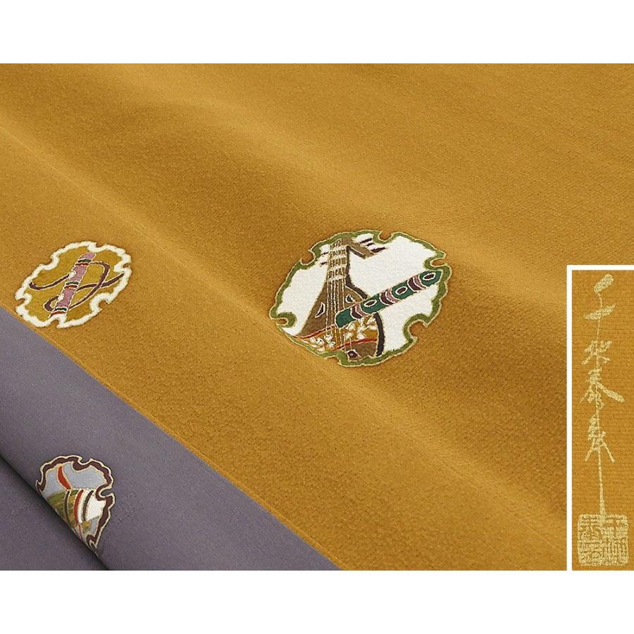 訪問着 未着用美品 正絹 友禅作家 千地泰弘作 身丈168.5cm 裄丈66.5cm