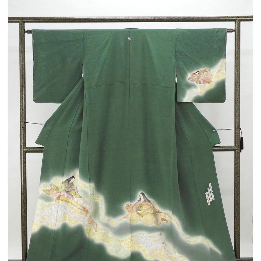 訪問着 未着用 正絹 京友禅摺り染 樽本伊勢蔵作 身丈157.5cm 裄丈63cm  