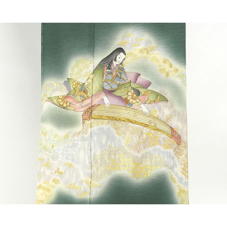 きもの翔鶴] 留袖 正絹 松尾光琳作 大名行列 身丈162cm 裄丈67.5cm