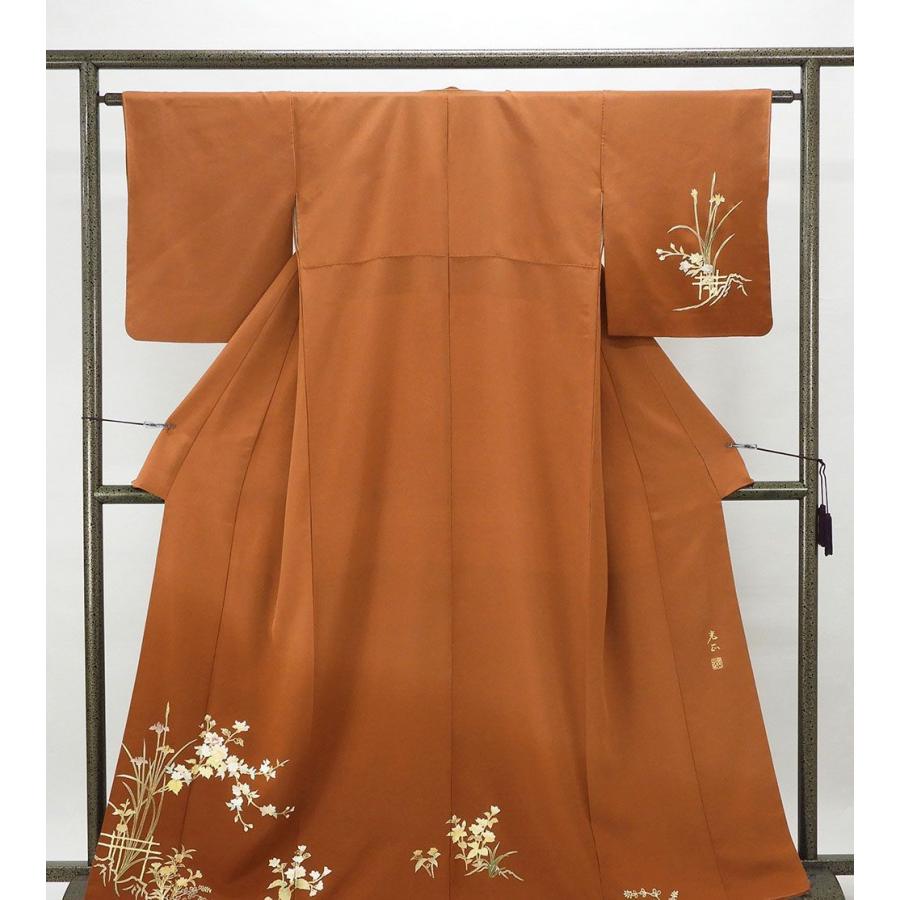 訪問着 正絹 金彩友禅 和田光正作 身丈162.5cm 裄丈62.5cm リサイクル  