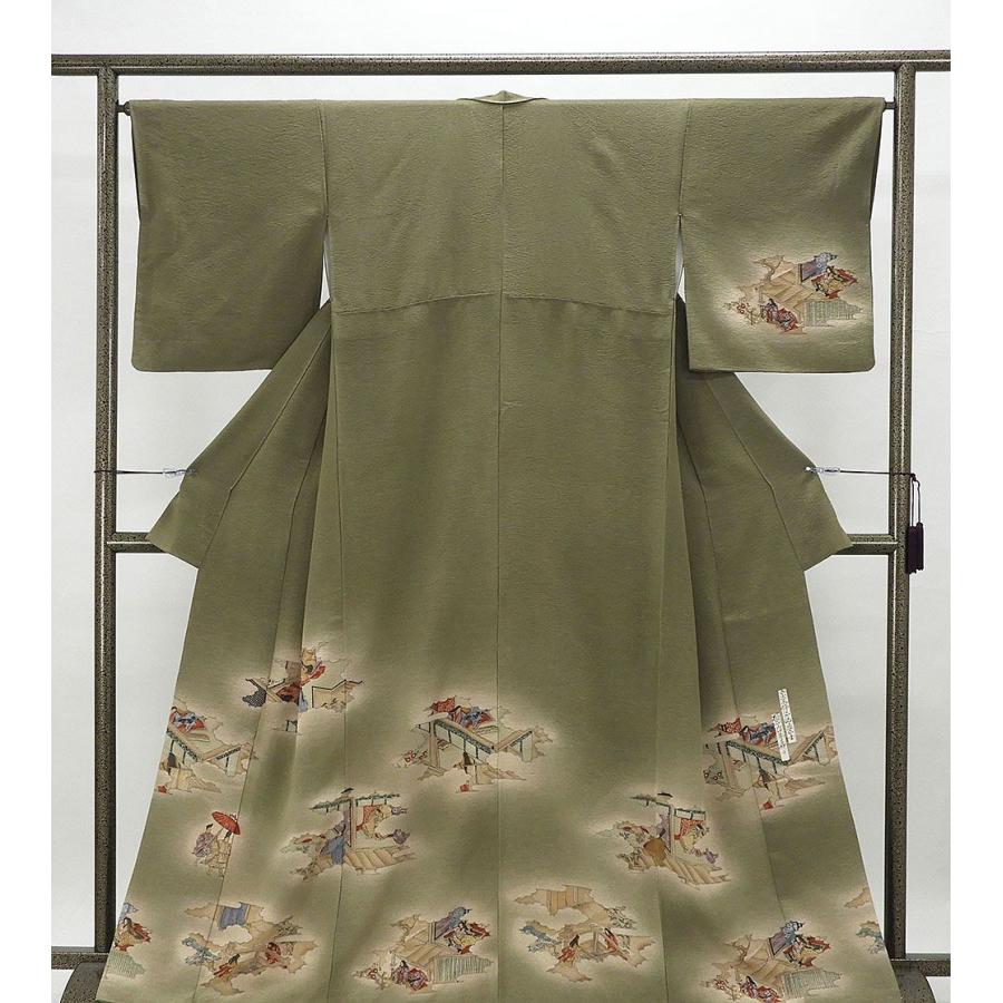 訪問着 未使用 正絹 京友禅摺り染 樽本伊勢蔵作 身丈161cm 裄丈64cm 未着用 美品 新古品 着物 結婚式 入学式 卒業式 b4212 訪問着 正絹 京友禅摺り染 樽本伊勢蔵作 身丈161.5cm 裄丈65cm