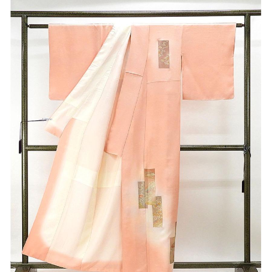 訪問着 未着用 正絹 金彩友禅 和田光正作 身丈157cm 裄丈62.5cm 付下