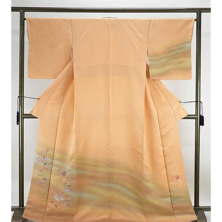 30％OFFクーポン 初売りSALE 訪問着 未着用超美品 正絹 二代久保田一竹作[一竹辻が花]辻が花絞り 訪問着 未使用 新古品 着物 結婚式 入学式 卒業式 b0924