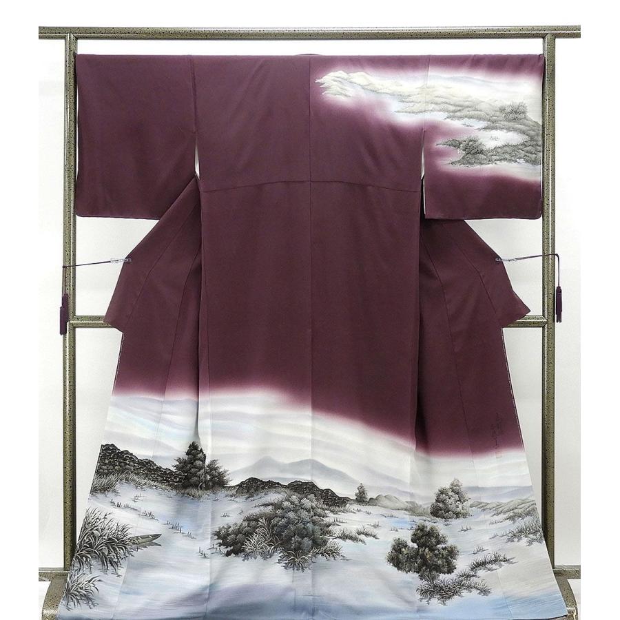 返品送料無料 訪問着 未着用美品 正絹 風彩染 加藤一真作 訪問着 身丈169 5cm 裄丈70cm 未使用 新古品 着物 キナル別注 Samarapotolki Ru