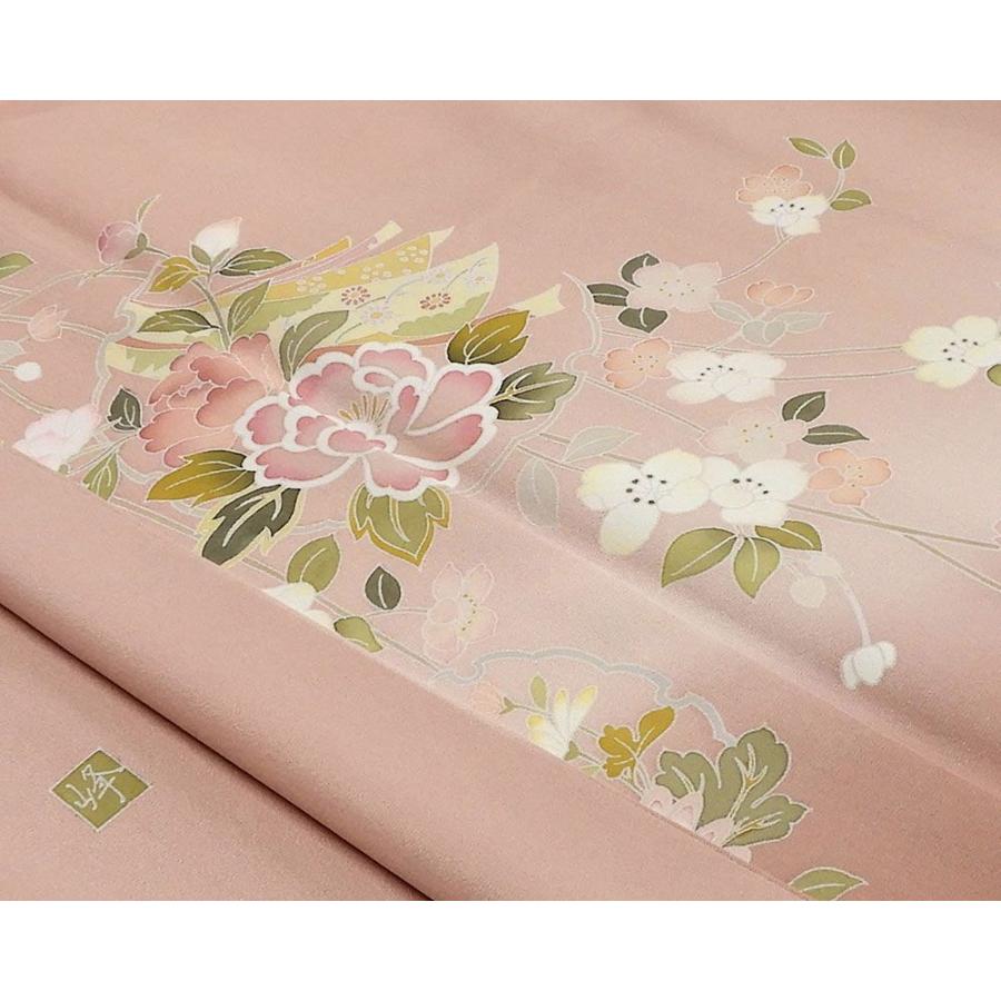 訪問着 新品仕立済 正絹 四季花模様 身丈164.5cm 裄丈68cm 新品 仕立て