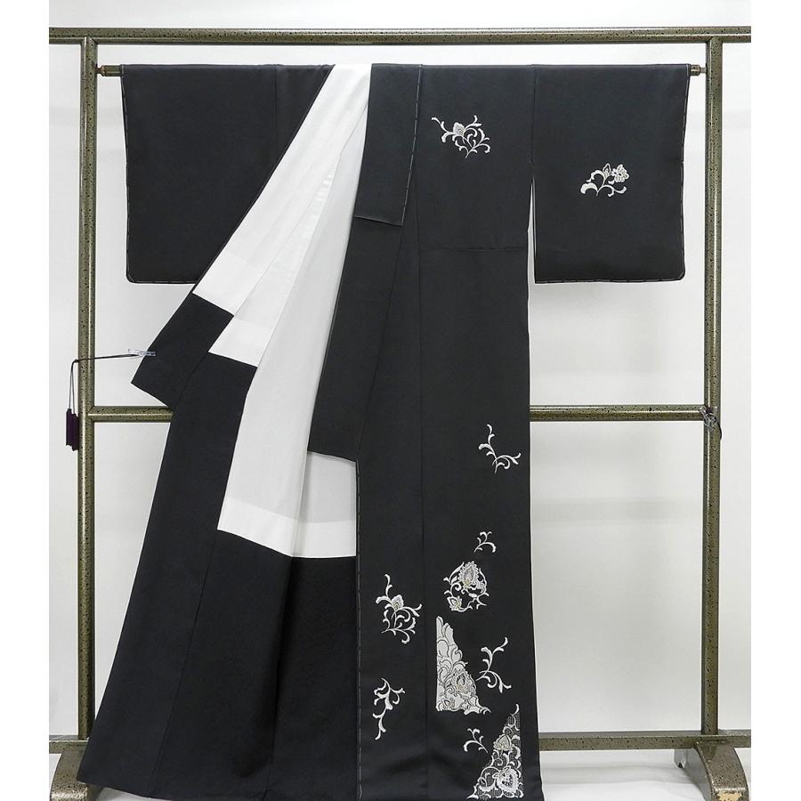 20％OFF！SALE 訪問着 新品仕立済 正絹 刺繍唐花模様 訪問着 身丈167.5cm 裄丈67.5cm 新品  仕立て上がり  着物 b1939の画像