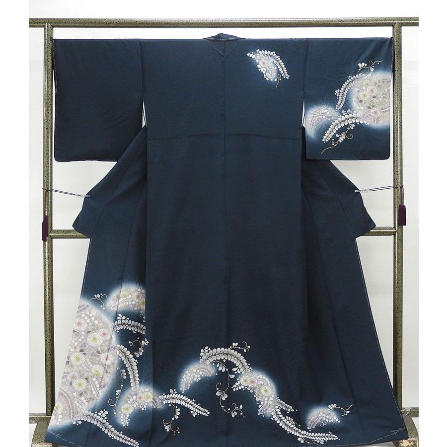 訪問着 未使用 正絹 絞り 雪輪 四季花 身丈165cm 裄丈68cm 付下訪問着