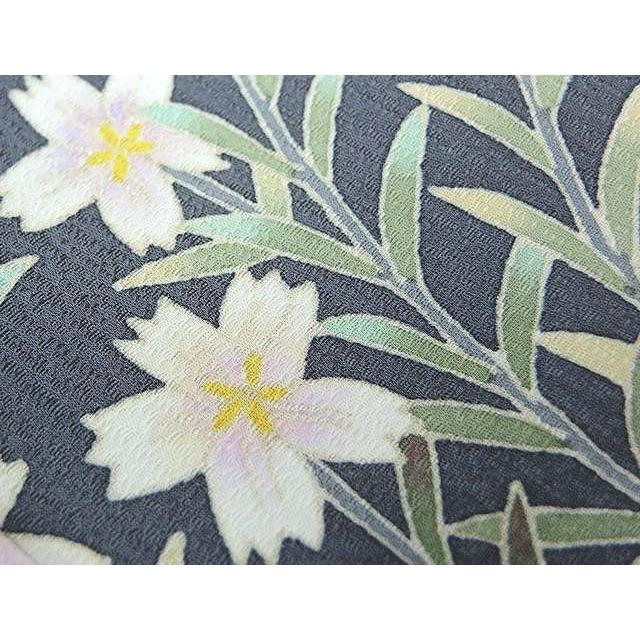 訪問着 正絹 加賀友禅 稲手明仁作 撫子 未仕立て 仮絵羽 着物 反物