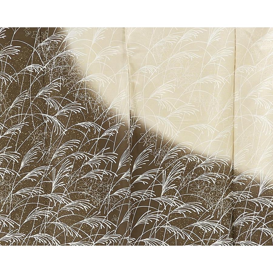 訪問着 正絹 草葉模様 紬訪問着 未仕立て 仮絵羽 着物 反物 礼装