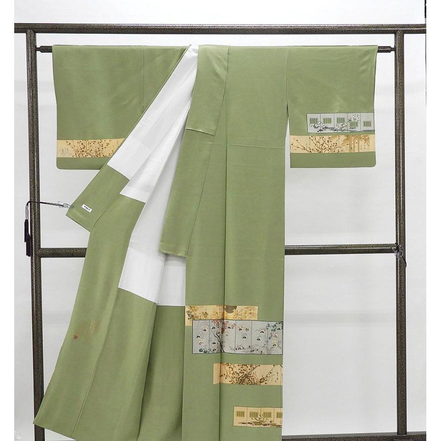 訪問着 正絹 松尾光琳作 三十六歌仙図屏風模様 身丈158cm 裄丈65.5cm リサイクル 着物 結婚式 入学式 卒業式 b4029 訪問着 正絹 松尾光琳作 三十六歌仙図屏風模様 身丈158cm 裄丈65.5cm