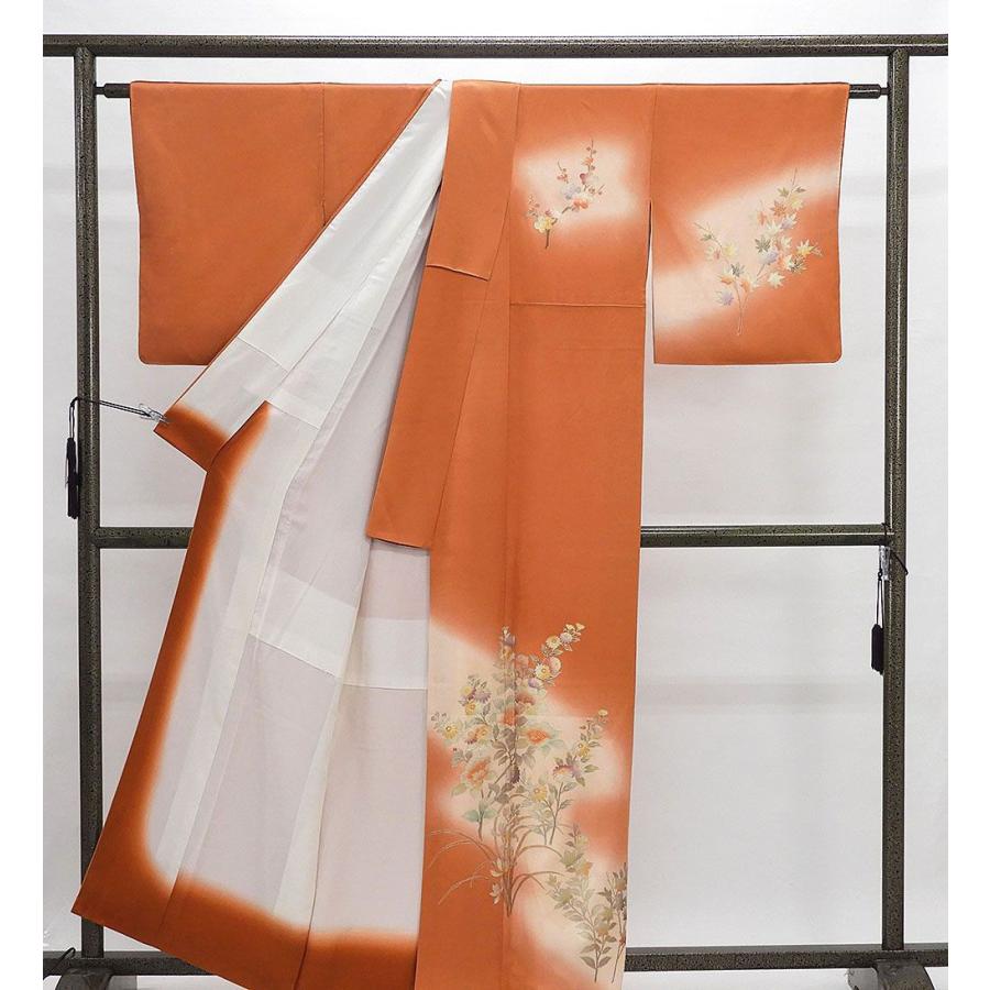 訪問着 正絹 金彩友禅 和田光正作 身丈159.5cm 裄丈65cm 付下訪問着
