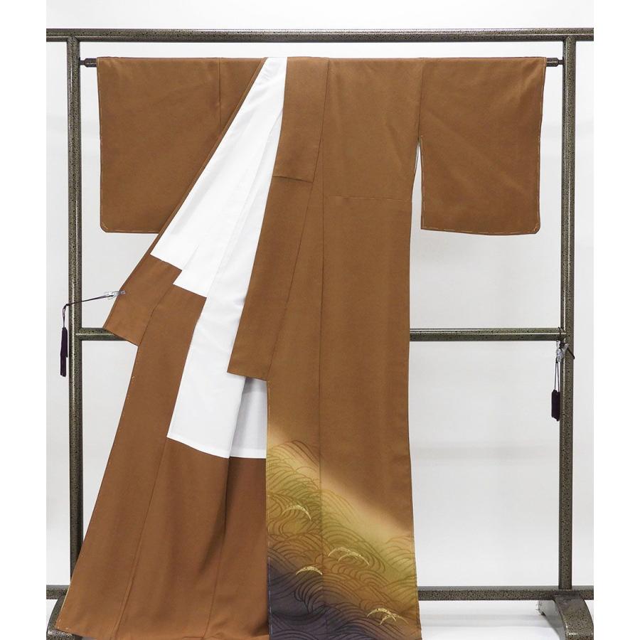訪問着 未着用美品 正絹 大久保玄才 そめのざ玄才作 身丈172cm 裄丈 