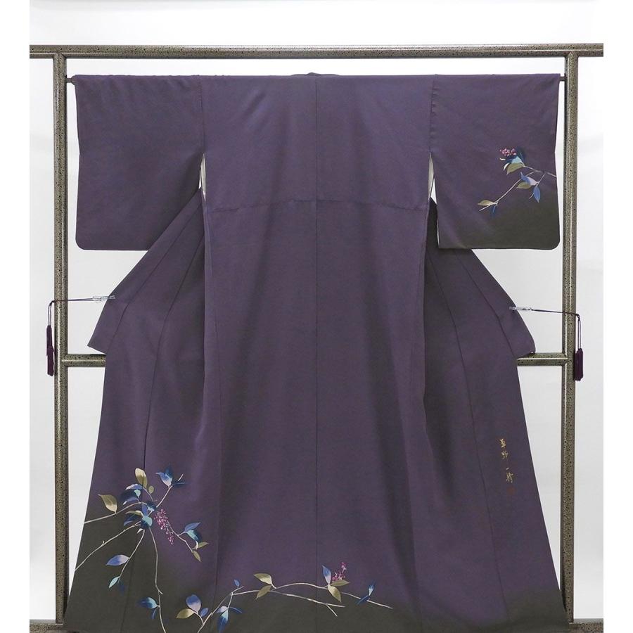 訪問着 正絹 染色作家 草野一騎作 訪問着 リサイクル  着物 訪問着 正絹 染色作家 草野一騎作 身丈159.5cm 裄丈65cm リサイクル