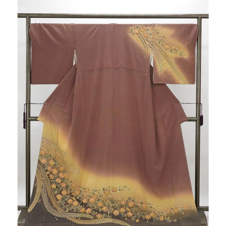 訪問着 正絹 絞り 辻が花 身丈172.5cm 裄丈69.5cm 良品 リサイクル