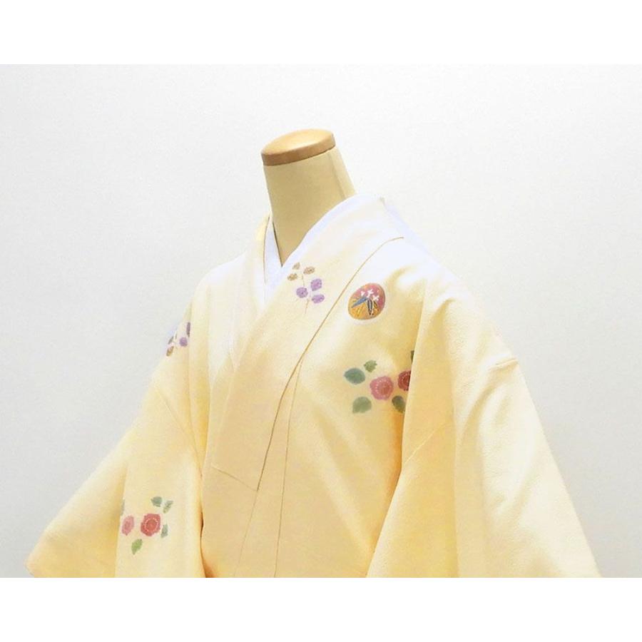 訪問着 未使用 正絹 梅 萩 家紋文様 身丈164cm 裄丈66cm 付下