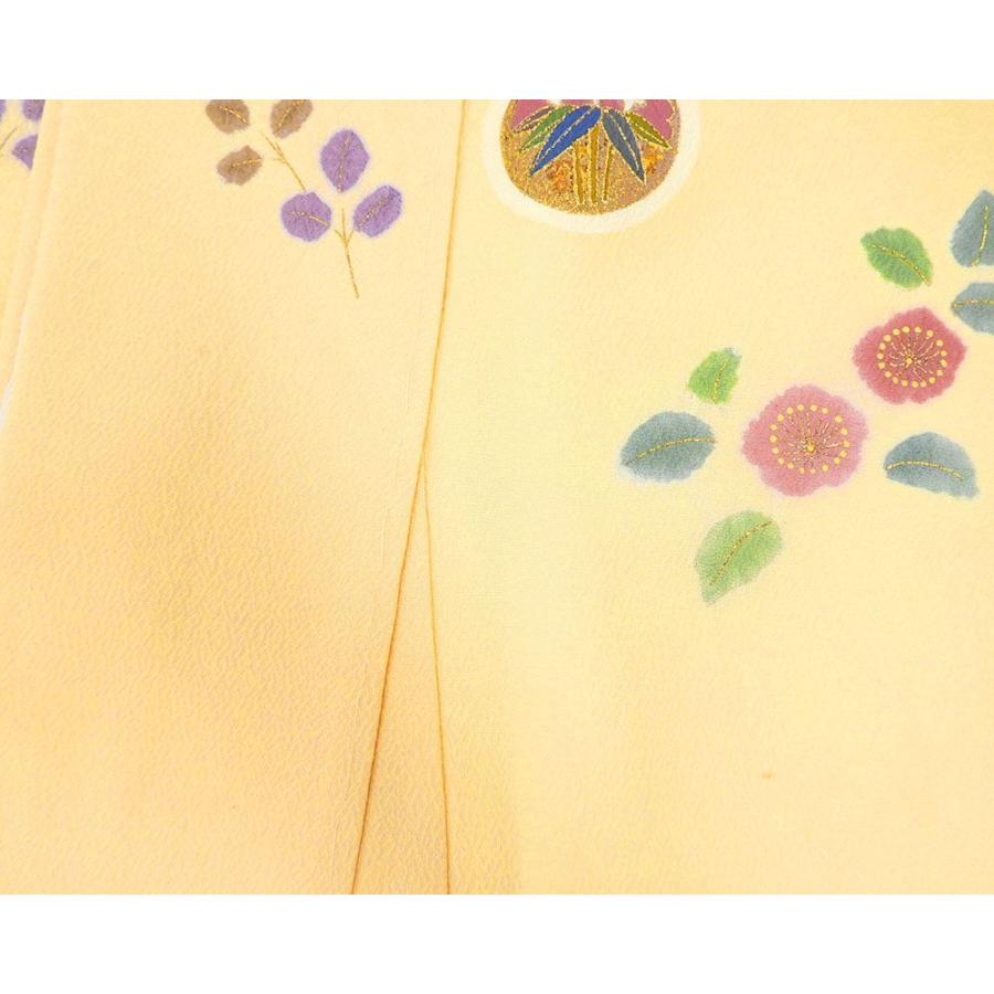 訪問着 未使用 正絹 梅 萩 家紋文様 身丈164cm 裄丈66cm 付下訪問着 未