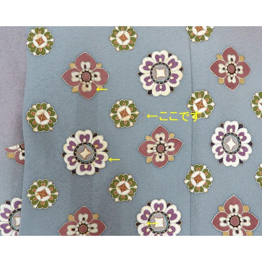 訪問着 正絹 友禅作家 千地泰弘作 身丈157cm 裄丈64.5cm リサイクル