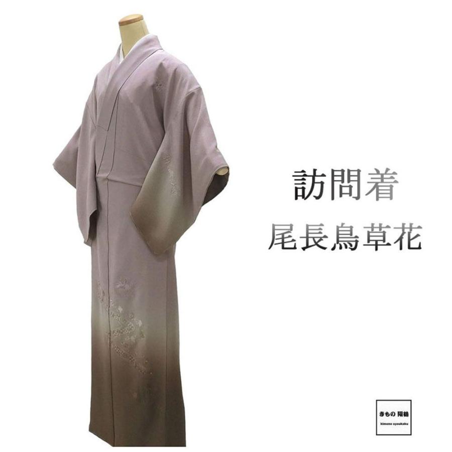 訪問着 未使用 正絹 刺繍 尾長鳥 草花 身丈157.5cm 裄丈64cm 訪問着 五三の桐 未着用 美品 新古品 未使用品 着物 結婚式 入学式 卒業式 b4142 訪問着 未使用 正絹 刺繍 尾長鳥 草花 身丈157.5cm 裄丈64cm 五三の桐