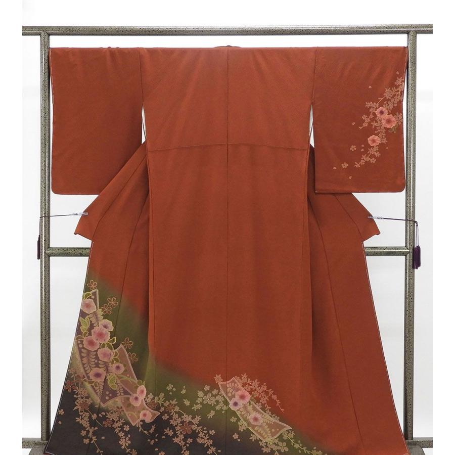 半額 50％OFF SALE 訪問着 未使用 正絹 絞り 辻が花 桜 身丈162cm 裄丈