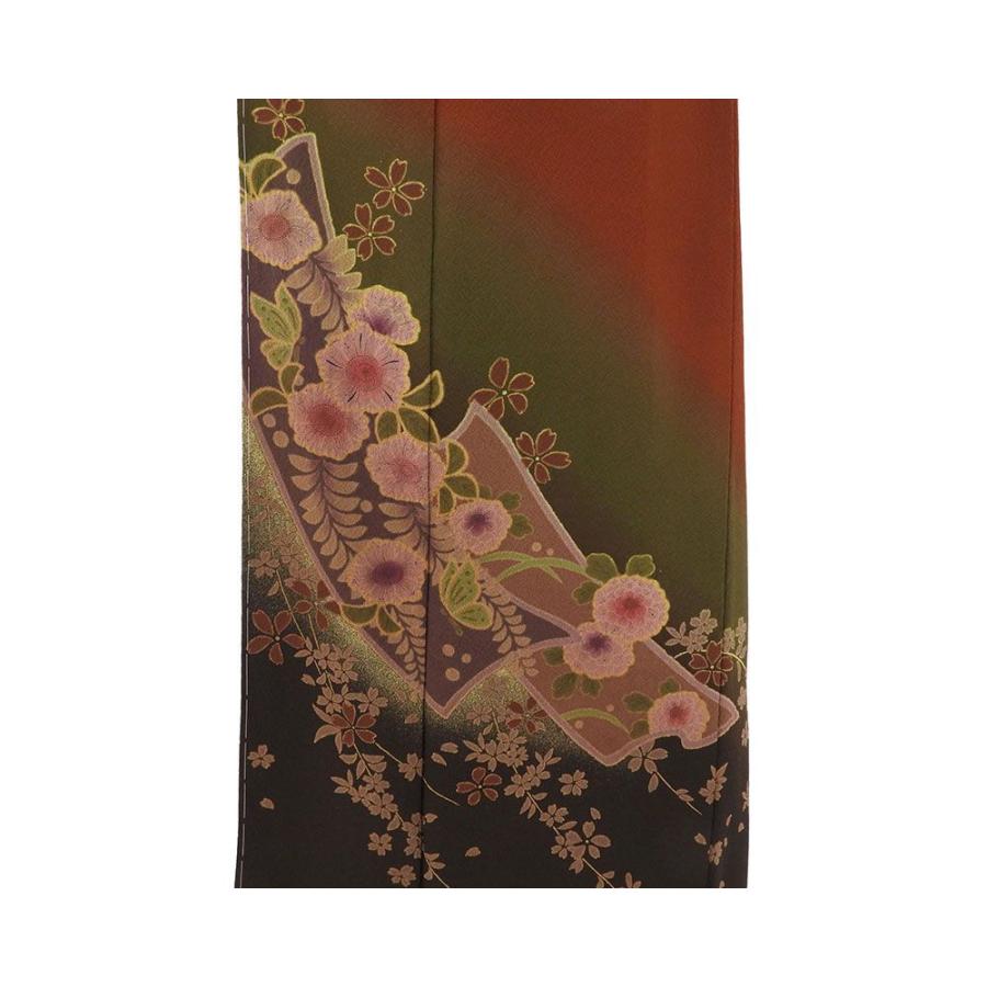 訪問着 未使用 正絹 絞り 辻が花 桜 身丈162cm 裄丈68cm 未着用 新古品 