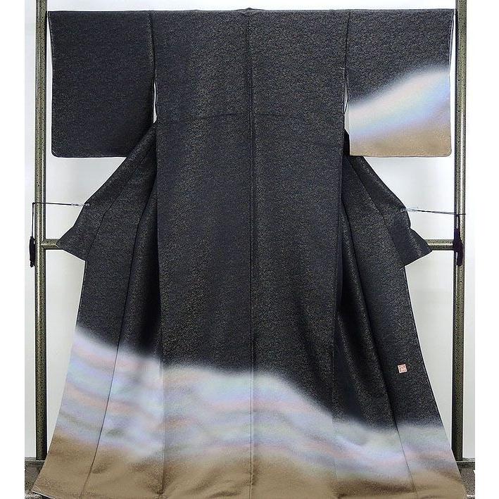 50％OFF SALE 訪問着 未着用超美品 正絹 二代目久保田一竹作 一竹辻が花 虹ぼかし 訪問着 未使用 新古品 着物 b890