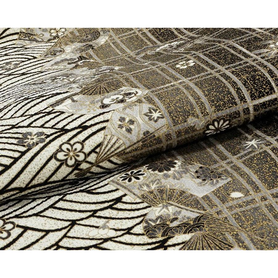 50％OFF 半額 SALE 小紋 未着用美品 正絹 扇四季花模様 身丈161.5cm 裄 