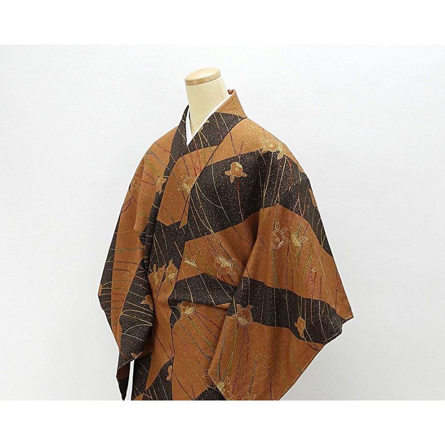 小紋 正絹 椿模様 小紋 リサイクル  着物 小紋 正絹 椿模様 リサイクル 中古 着物 カジュアル c0582 : きもの翔