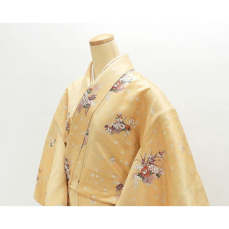 しつけ付　未使用品　千總　絹　小紋　反物　正絹　着物　金彩　牡丹　鈴乃屋 しつけ付 未使用品 千總 絹 小紋 反物 正絹 着物 金彩 牡丹 鈴乃屋