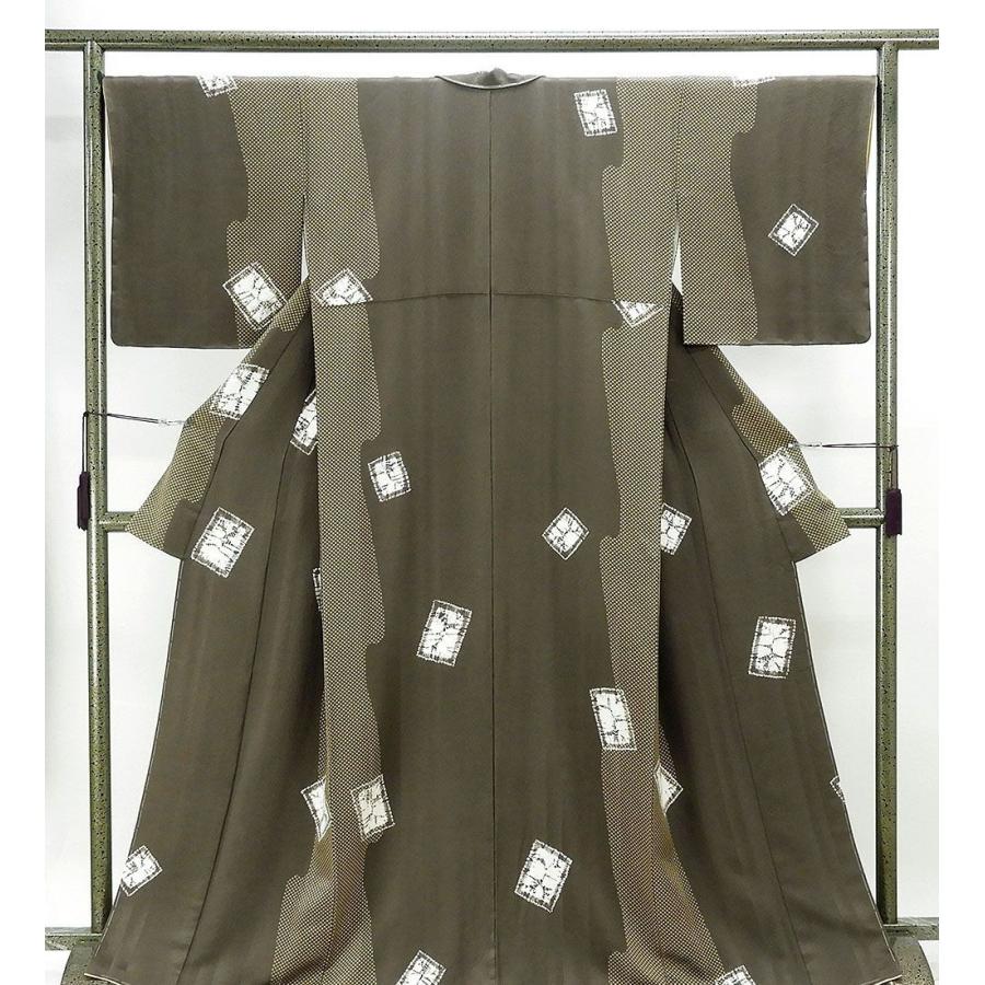 小紋 未着用超美品 正絹 幾何模様 身丈166.5cm 裄丈66.5cm 未使用 新古  