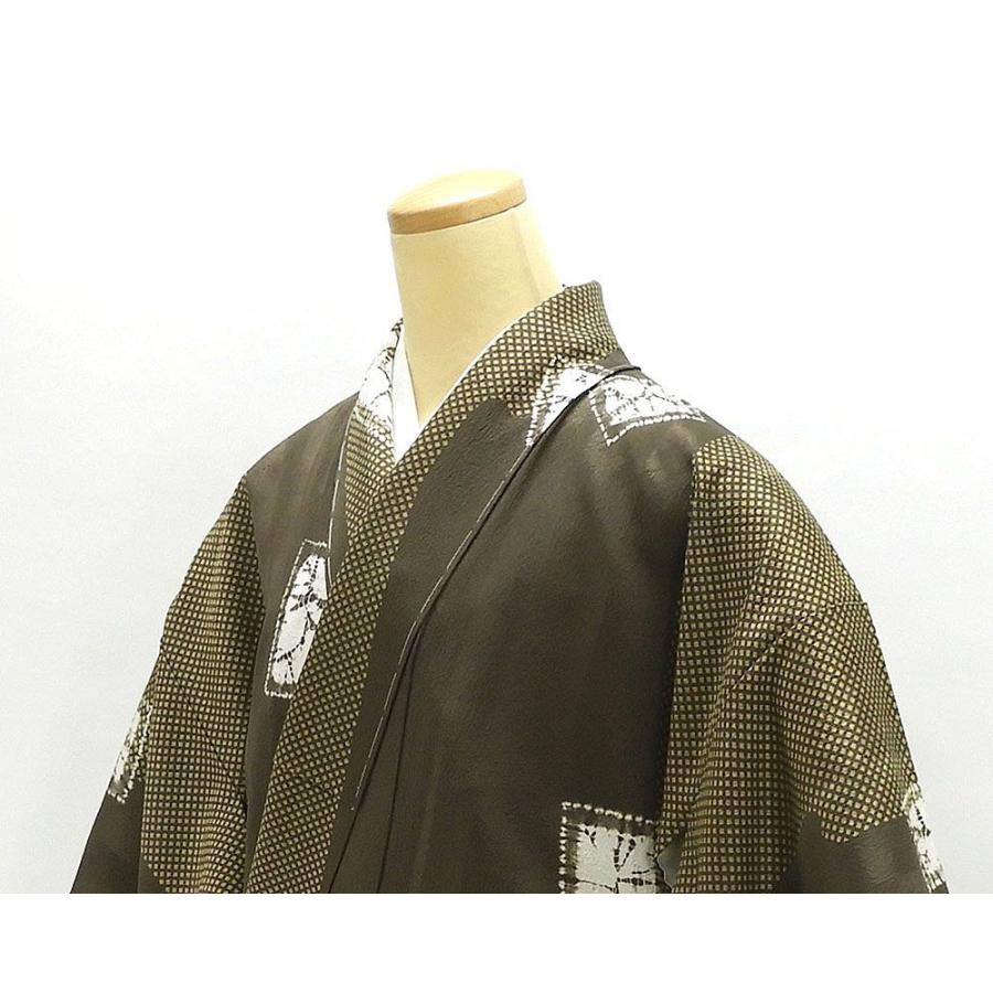 小紋 未着用超美品 正絹 幾何模様 身丈166.5cm 裄丈66.5cm 未使用 新古  