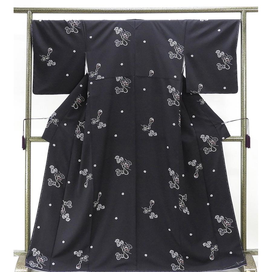 小紋 新品仕立済 正絹 瓢箪撫子模様 小紋 身丈164.5cm 裄丈68cm 新品 仕立て上がり 着物 小紋 新品仕立済 正絹 瓢箪撫子模様 身丈164.5cm 裄丈68cm 新品 仕立て