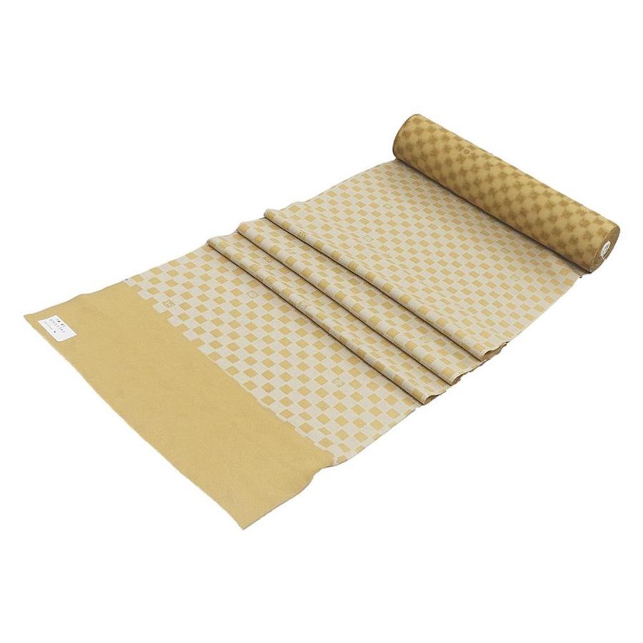 無地小紋 紋意匠 葉っぱ文様 正絹 反物 無地小紋 紋意匠 葉っぱ文様