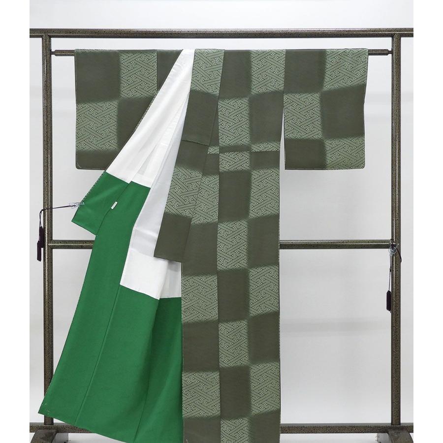 小紋 未使用 正絹 染色作家 斉藤三才作 身丈160cm 裄丈64.5cm 未着用