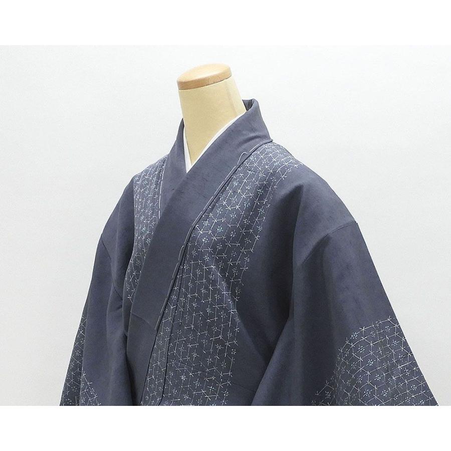 紬 未着用美品 正絹 染色作家 浅井青仁作 身丈160.5cm 裄丈64cm 未使用 