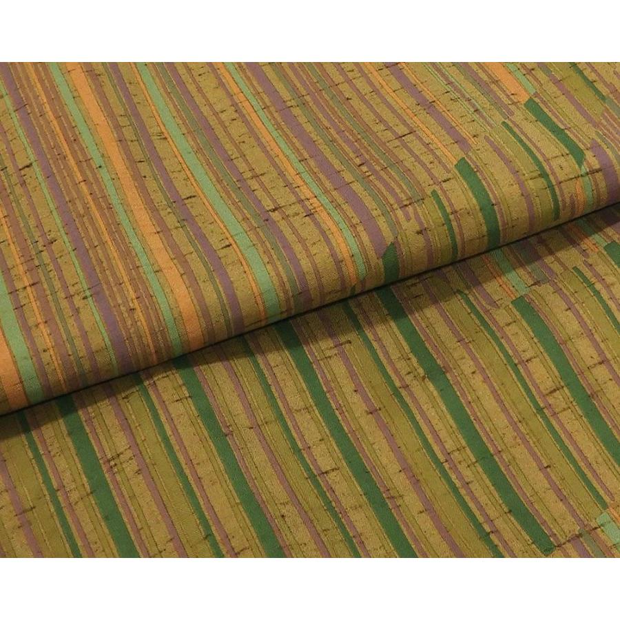 紬 未着用美品 正絹 裂取縞模様 身丈157.5cm 裄丈62.5cm 未使用 新古品