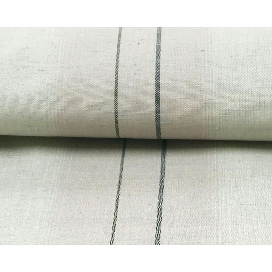 紬 新品 正絹 米沢 雪国紬 白倉 渡源織物謹製 縦縞模様 反物 未仕立