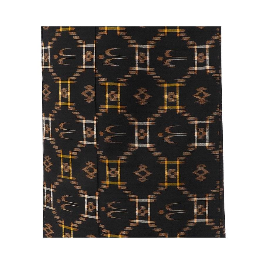 紬 未着用美品 正絹 絹結城紬 井桁燕絣模様 身丈160.5cm 裄丈65cm 未