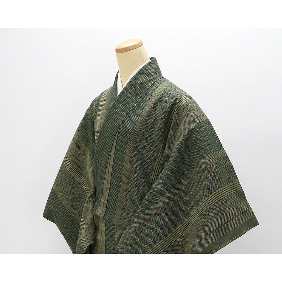 紬 未着用 正絹 古結城紬 亀甲縦縞模様 身丈170.5cm 裄丈66.5cm 紬 未使用 新古品 着物 d4047 紬 未着用 正絹 古結城紬 亀甲縦縞模様 身丈170.5cm 裄丈66.5cm 未使用