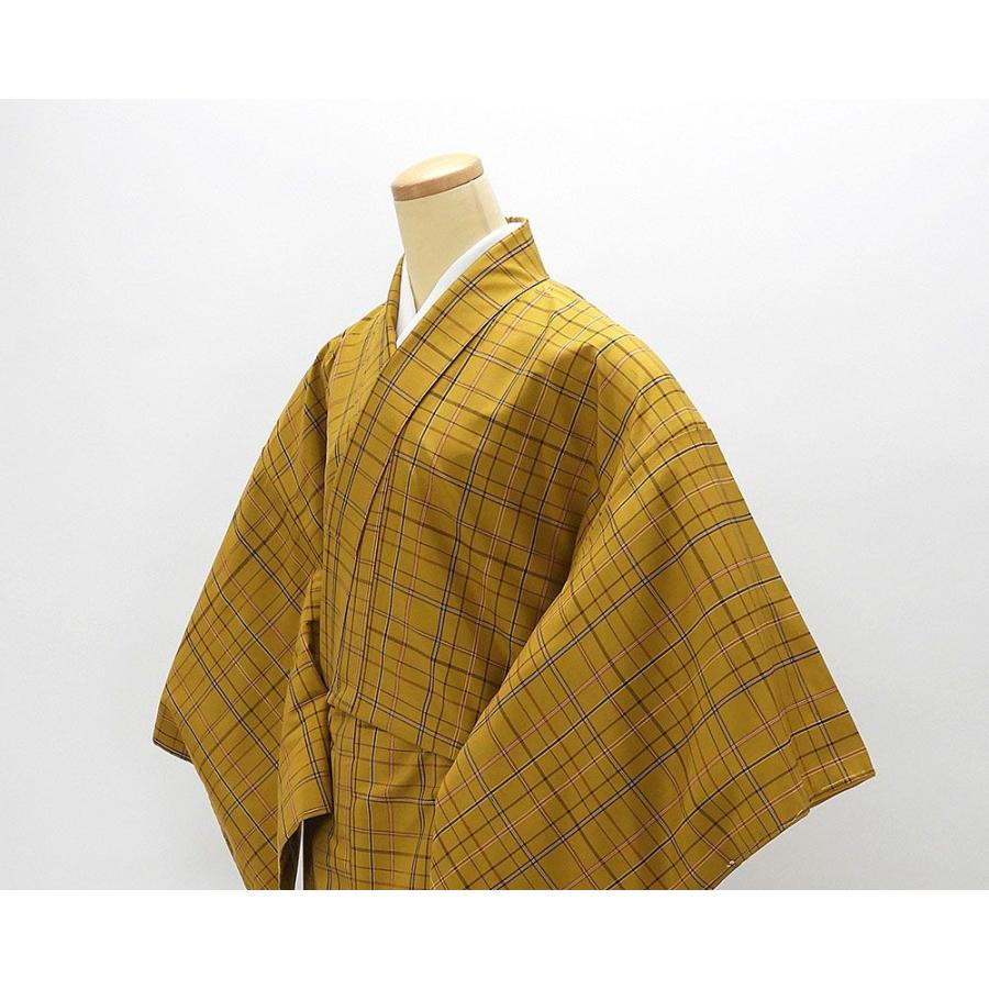 紬 未着用美品 正絹 格子模様 身丈167.5cm 裄丈67.5cm 紬 未使用 新古品 着物 d4052 紬 未着用美品 正絹 格子模様 身丈167.5cm 裄丈67.5cm 未使用 新古品