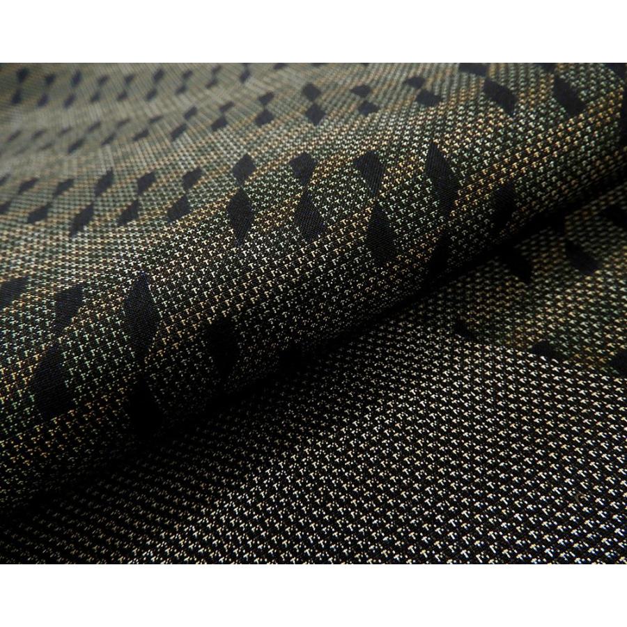 訪問着 未使用 正絹 大島紬 紬訪問着 斜段 菱 幾何 身丈165cm 裄丈66cm