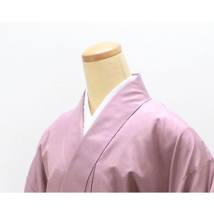 紬 未使用 正絹 渋めオーキッド 無地 身丈155.5cm 裄丈63cm 未着用 新古品 着物 d4072 紬 未使用 正絹 渋めオーキッド 無地 身丈155.5cm 裄丈63cm 未着用